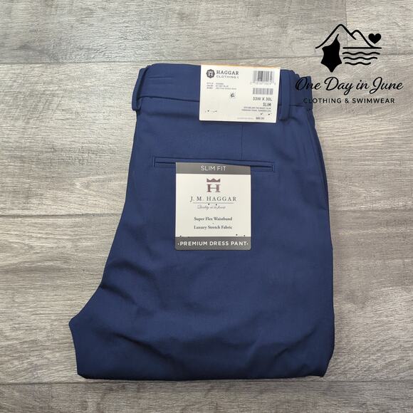 Haggar Slim Fit Tapered Leg Pants Size 33X30 - Picture 6 of 6